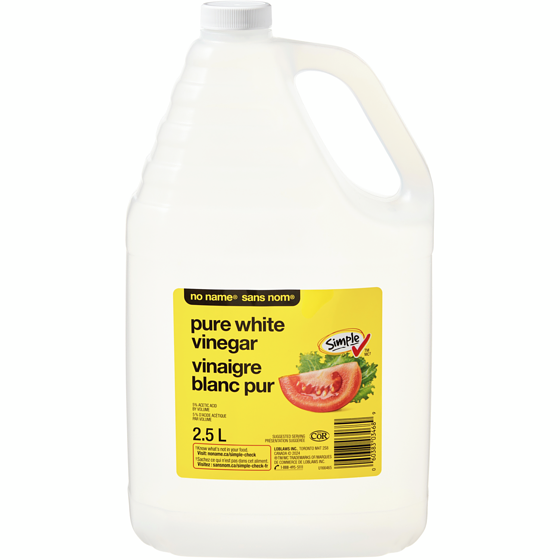 No Name Pure White Vinegar 2.5 l, $0.12/100ml