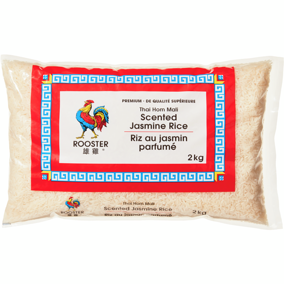Rooster Riz parfumé au jasmin Thai Hom Mali 2 kg, 0,30 $/100g