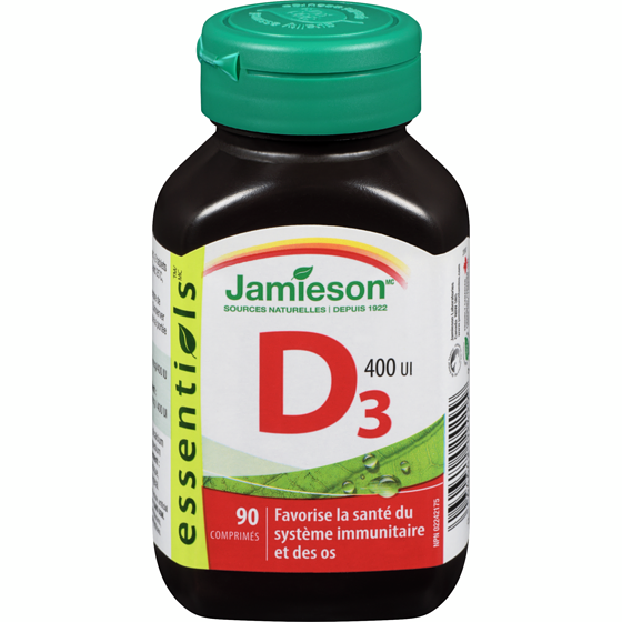 Jamieson Vitamine D 400 UI 90 ea, 0,08 $/1ch