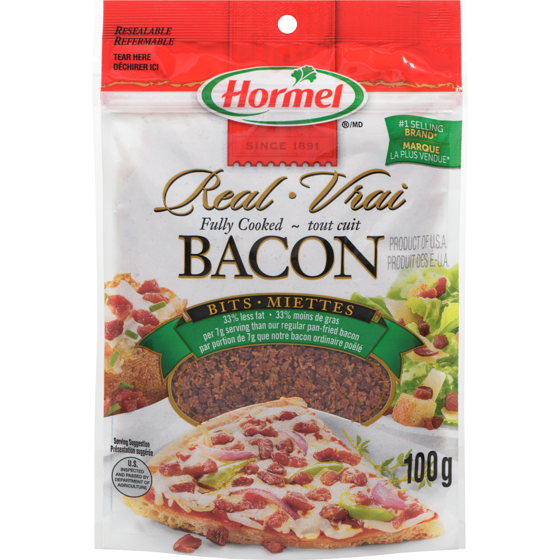 Hormel Bacon Bits Less Fat 100 g, $7.99/100g