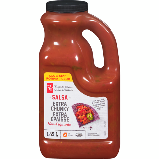 President's Choice Extra Chunky Hot Salsa 2 l, $0.76/100ml