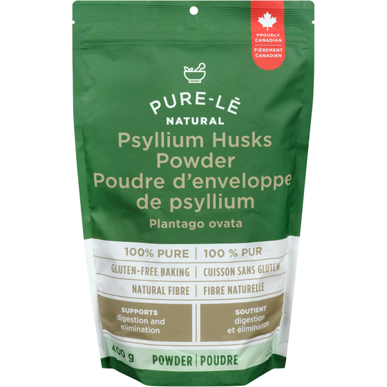 Pure Le Enveloppes de psyllium en poudre Pure-lé 400 g, 6,25 $/100g