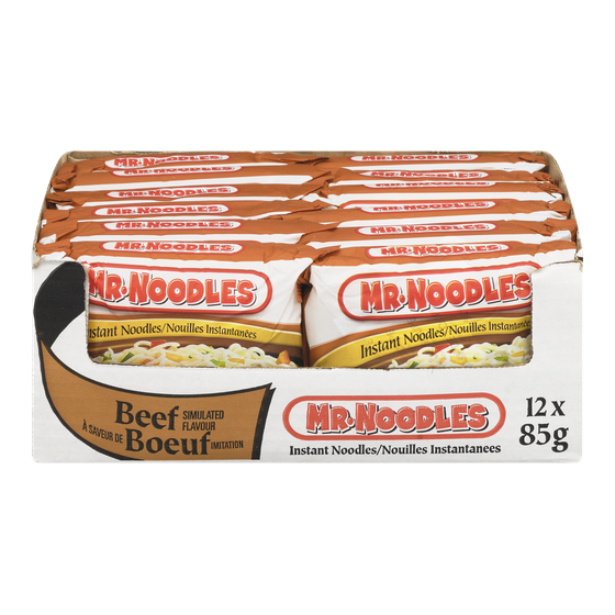 Mr Noodles Instant Noodles, Beef 12x85.0 g, $0.59/100g