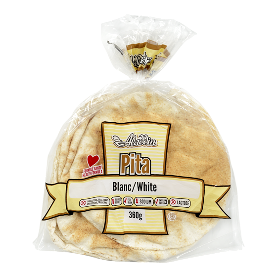Montreal Pita White Pita Bread, Large 360 g, $0.64/100g