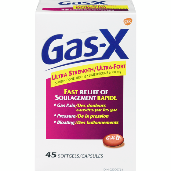 Gas-X Simethicone 180 Mg Ultra Strength 45 ea, $0.43/1ea