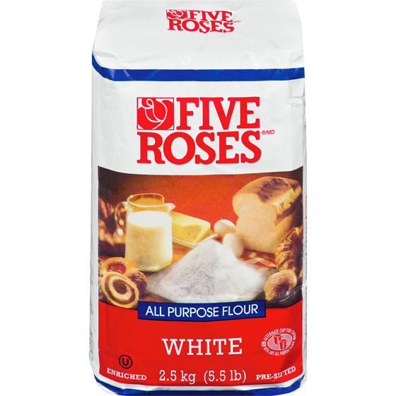 Five Roses White All Purpose Flour 2.5 kg, $0.24/100g