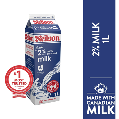 Neilson 2% Milk 1 l, $0.36/100ml