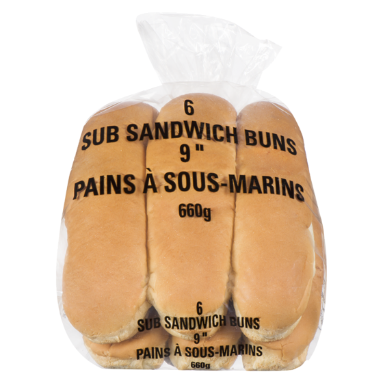 Weston Pains à sous-marin 9 po 6 ea, 0,63 $/1ch
