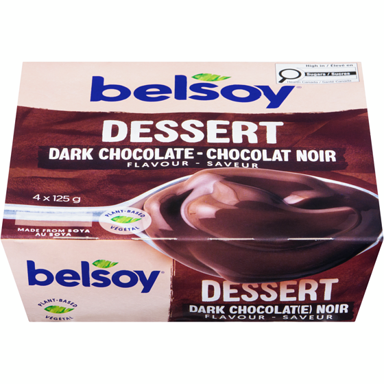 Belsoy Dark Chocolate Dessert 4x125.0 g, $1.00/100g
