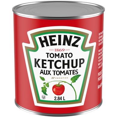 Heinz Ketchup aux tomates 2.84 l, 0,42 $/100ml
