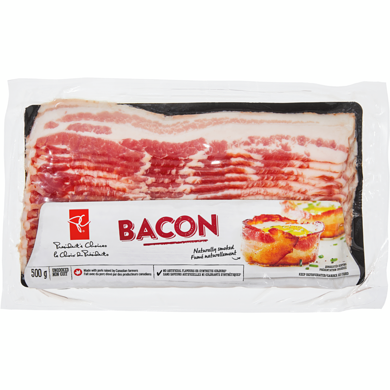 President's Choice Bacon 500 g, $1.80/100g