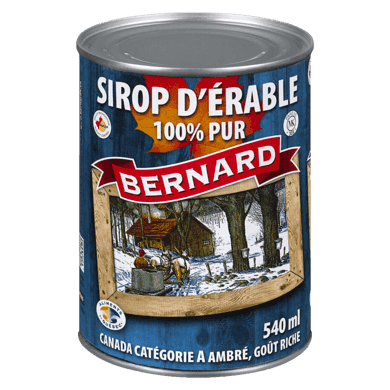 Bernard Sirop d'érable, clair 540 ml, 2,04 $/100ml