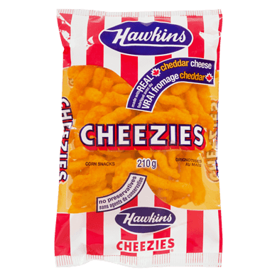 Hawkins Cheezies 210 g, 2,14 $/100g