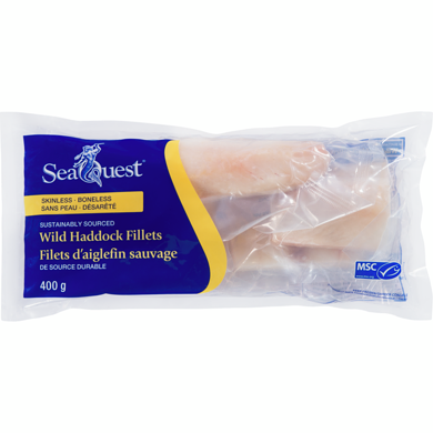 SeaQuest Filets d’aiglefin, sans peau et sans arêtes 400 g, 3,00 $/100g