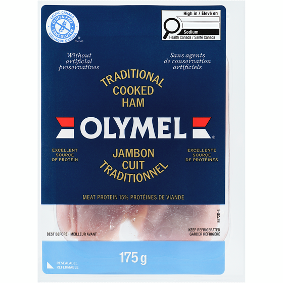 Olymel Cooked Ham Traditional 175 g, $40.00/1kg $4.00/100g