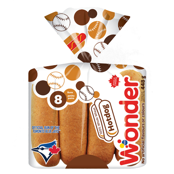 Wonder Pains à hot dog 100 % blé entier - 8 8x60.0 g, 0,83 $/100g