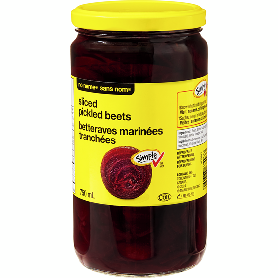 No Name Sliced Pickled Beets 750 ml, $0.57/100ml