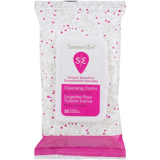 Summer’s Eve Lingettes jetables pour toilette intime peau sensible 32 ea, 0,20 $/1ch