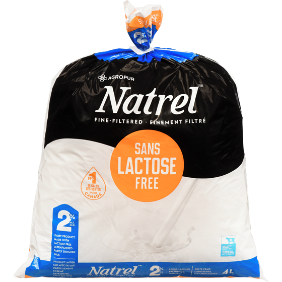 Natrel Produit laitier sans lactose 2 % 4 l, 0,32 $/100ml