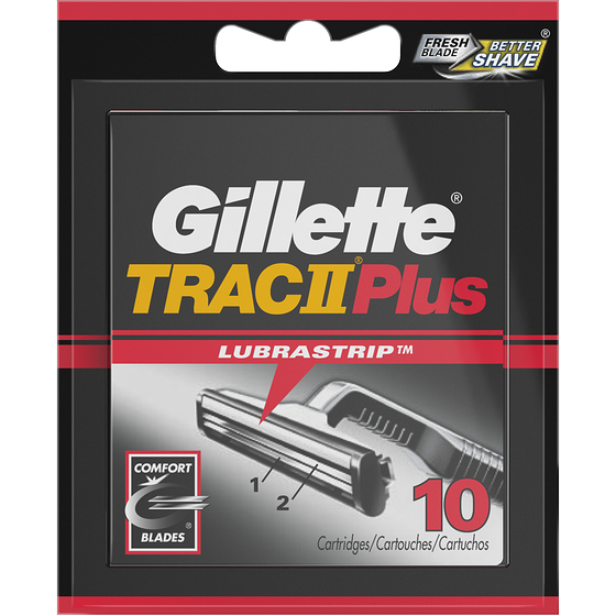 Gillette TRAC II Plus Razor Blade Refill Cartridges - 10 Count 10 ea, $2.85/1ea