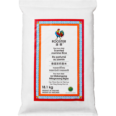 Rooster Riz parfumé au jasmin 18.1 kg, 0,22 $/100g