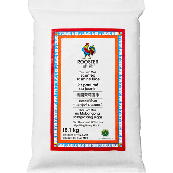 Rooster Riz parfumé au jasmin 18.1 kg, 0,23 $/100g