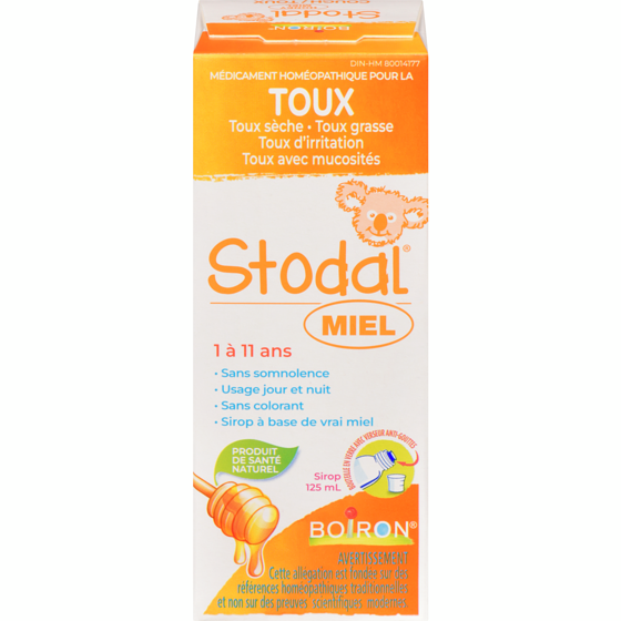 Boiron Stodal miel pour la toux sèche ou grasse  125 ml, 9,59 $/100ml
