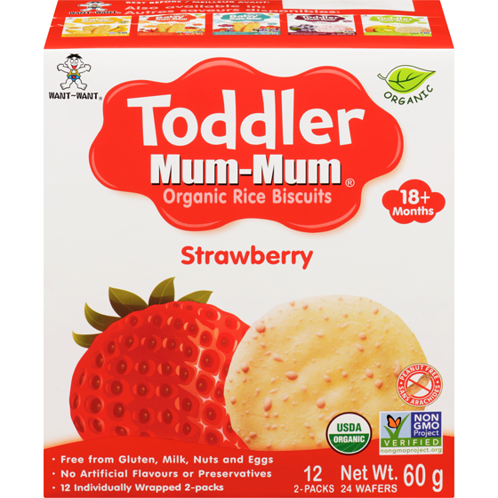 Hot Kid Organic Kids Mum Mum Toddler, Strawberry 60 g, $4.98/100g