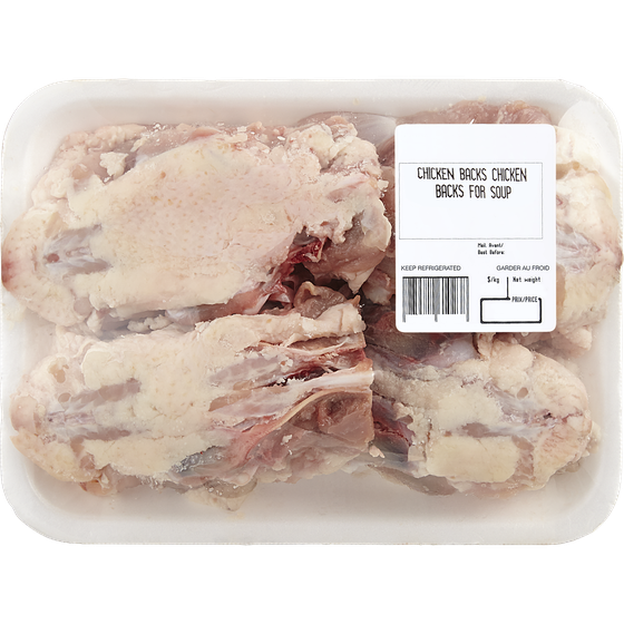 null Chicken Backs for Soup $6.15/1kg $2.79/1lb