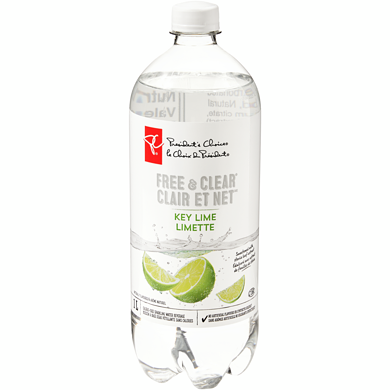 President's Choice Free & Clear Key Lime Sparkling Water Beverage 1 l, $0.13/100ml