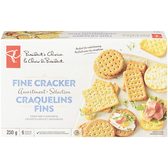 le Choix du Président Sélection de craquelins fins 250 g, 2,20 $/100g