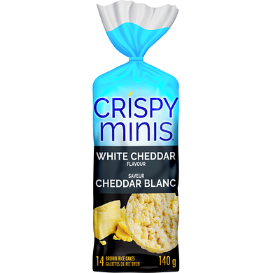 Quaker Crispy Minis White Cheddar Flavour Large Brown Rice Cakes 140 g, $2.85/100g