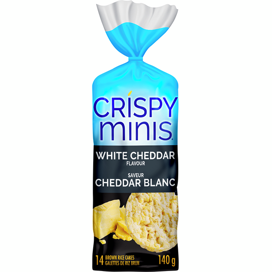 Quaker Crispy Minis White Cheddar Flavour Large Brown Rice Cakes 140 g, $2.85/100g