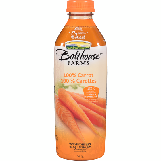 Bolthouse 100% Carrot 946 ml, $0.85/100ml