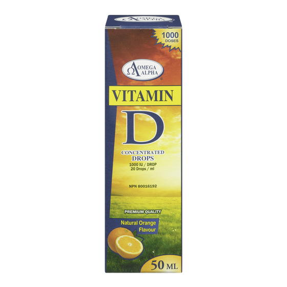 Omega Alpha Vitamin D3 Drops 50 ml, $57.98/100ml