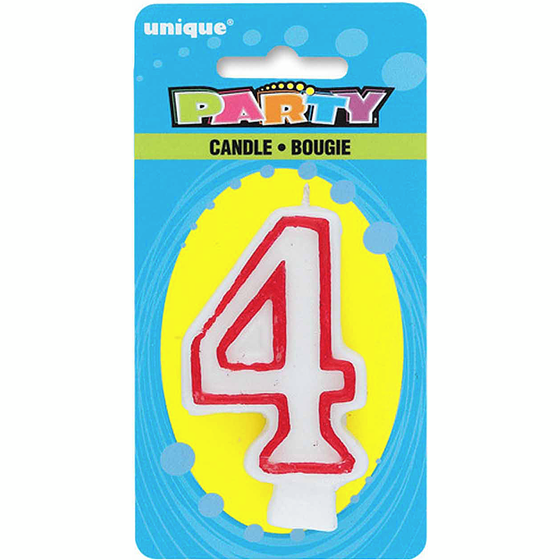 Unique Number 4 Deluxe Birthday Candle 1 ea, $1.00/1ea