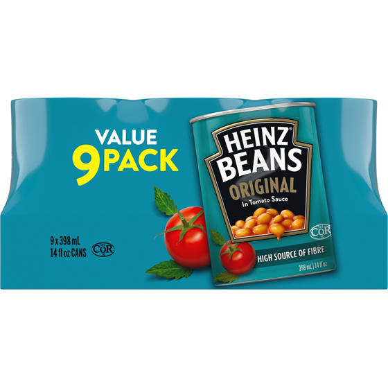 Heinz Original Beans In Tomato Sauce 9x398.0 ml, $0.39/100ml