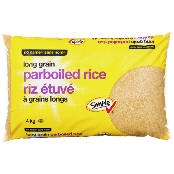 No Name Long Grain Parboiled Rice 4 kg, $0.25/100g
