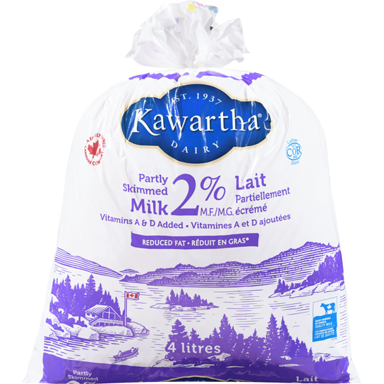 Kawartha 2% Milk 4 l, $0.18/100ml