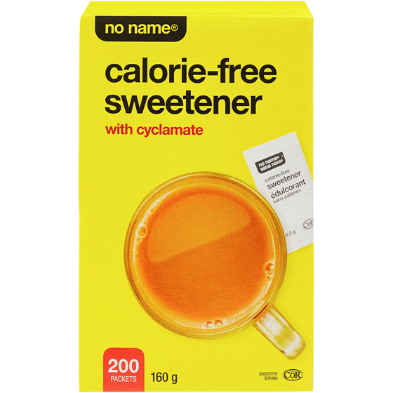 No Name Calorie Free Sweetener 160 g, $2.50/100g