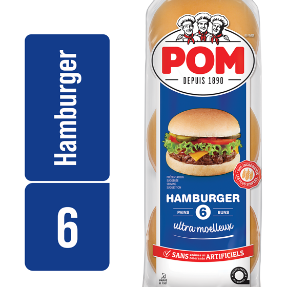 POM Pains à hamburger Ultra-moelleux 6 pk