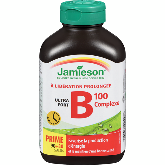 Jamieson Comprimés à dégagement graduel de complexe B 100 mg 120 count 120 ea, 0,20 $/1ch