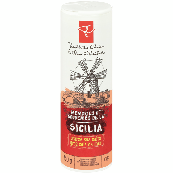 President's Choice Memories Of Sicilia Coarse Sea Salts 750 g, $0.67/100g