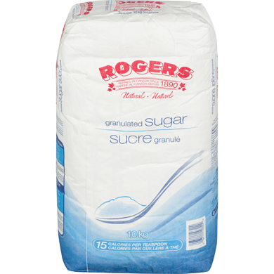 Rogers Granulated White Sugar 10 kg, $0.16/100g