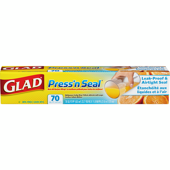 Glad Pellicule Press’n Seal de rouleau de 70 pieds carrés 1 ea