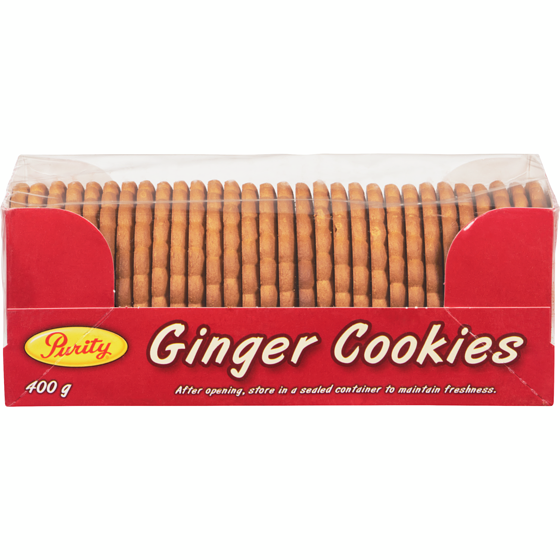 Purity Cookies, Ginger 400 g, $1.57/100g