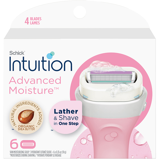 Schick Cartouches de lames Schick Intuition Hydratation améliorée avec beurre de karité, 6u 6 ea, 4,83 $/1ch