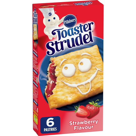 Pillsbury Toaster Strudel Pastries, Strawberry, Breakfast Snacks, 6 ct 326 g, $1.47/100g