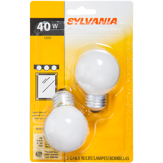 Sylvania Ampoules G165 de 40 W blanc 2 ea, 2,00 $/1ch