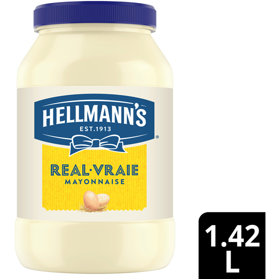 Hellmann’s Mayonnaise pour sandwichs, salades et burgers Vraie sans gluten 1.42 l, 0,81 $/100ml